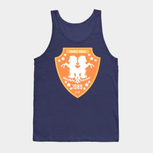 Double Horse Logo Orange & White - H O R S E W H I T E Essential summer vintage Tank Top